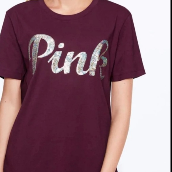 Sold on Merc~~New Pink VS Bling Tee - Picture 2 of 2